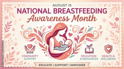 National Breastfeeding Awareness Month illustration