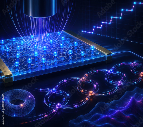 Obraz na płótnie Fractional Quantum Hall Effect Anyon Braiding