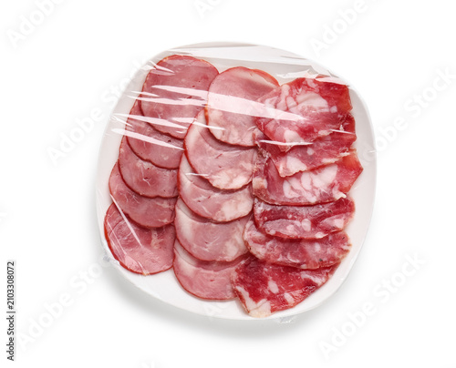 Assortment of sliced deli m...