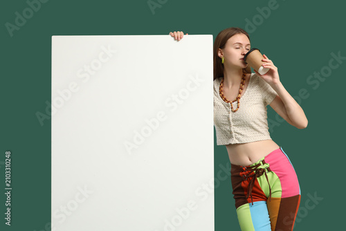 Beautiful young woman with ...