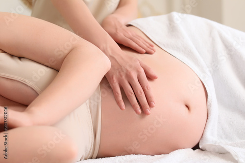 Beautiful young pregnant wo...