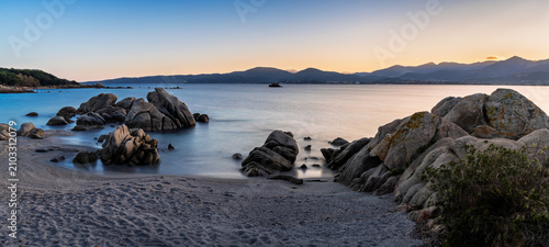Bild auf Leinwand A beautiful beach in the sunset