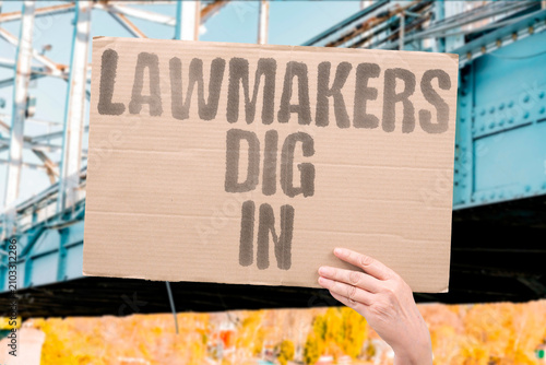 Slika na platnu "Lawmakers Dig In" Legislators refuse to back down