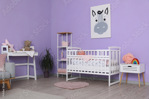 Baby crib, shelving unit, c...