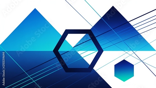 Modern Geometric Gradient Wallpaper with Dynamic Abstract Shapes and Professional Corporate Design Style