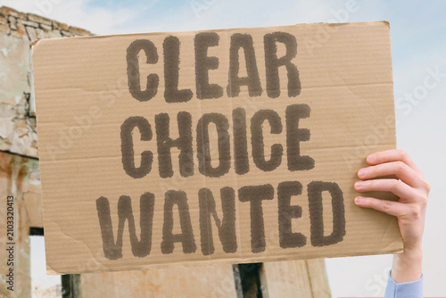 Canvas Print "Clear Choice Wanted" They craved a definite answer