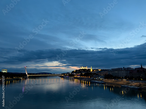 Photography Evening river and skyline view