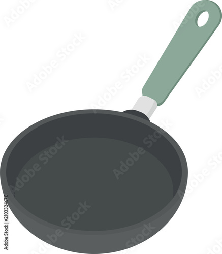 Cooking Frying Pan UI Illustration for Food Preparation, Modern Kitchen Cookware Icon