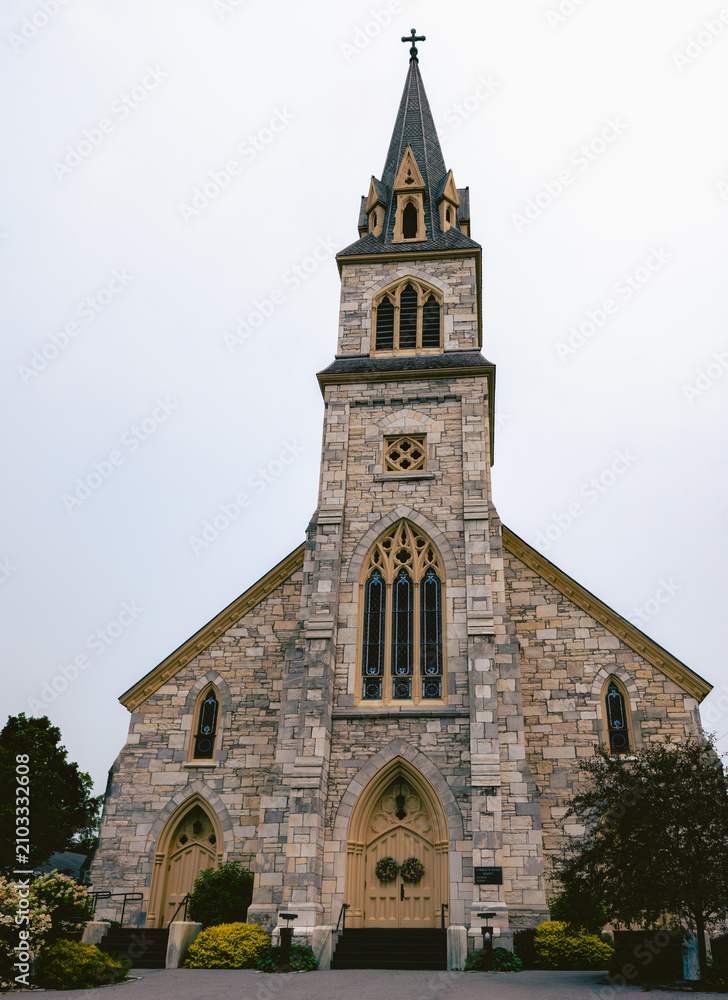 Fototapeta premium St. Bridget Catholic Church in West Rutland, Vermont, USA