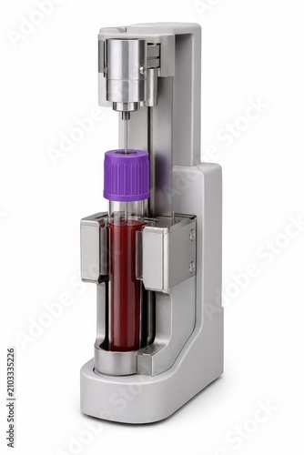 Closed Tube Blood Sample Aspiration Module for Automated Complete Blood Count Hematology Laboratory Testing