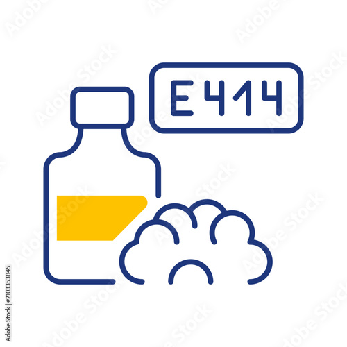 Cuadro en lienzo Gum arabic icon. Food and food additive line symbol. Color.