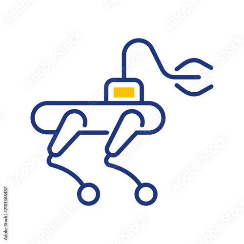 Принти на полотні Robot dog icon