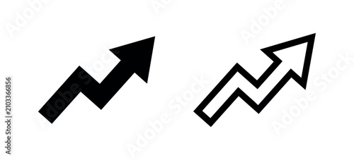 Growth Arrow Success and Market Rise Icon