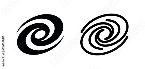 Fotografie Spiral galaxy icon set
