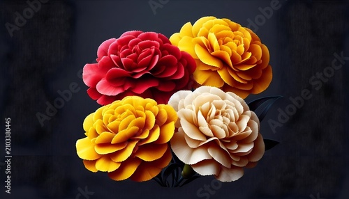 bouquet of yellow chrysanthemums