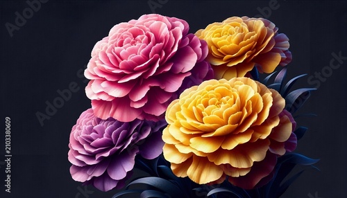 bouquet of yellow chrysanthemums