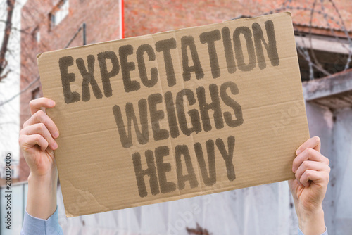 Fotografie "Expectation Weighs Heavy" Public pressure is intense