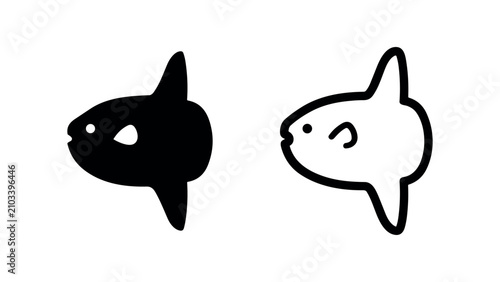 Billede på lærred Ocean Sunfish Icon
