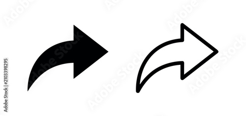 Tableau sur toile Share and redo arrow icons set