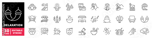 Photos Collection of icons representing various relaxation and wellness activities