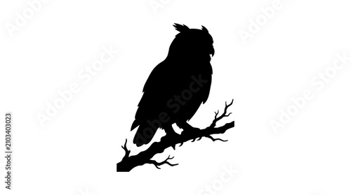 Great Horned Owl Silhouette