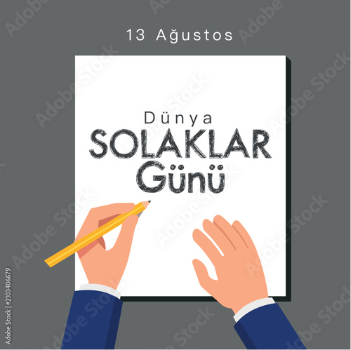 World Solar Day poster being designed with pencil. International renewable energy awareness campaign sketch in progress.