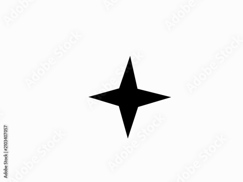 black star on white background