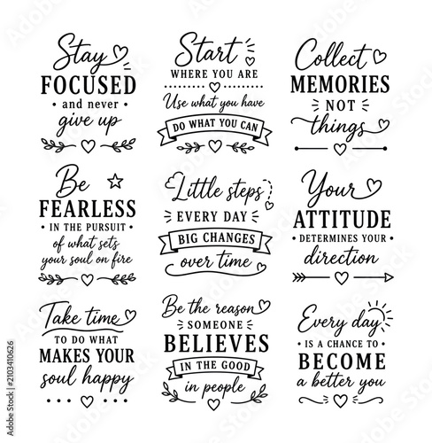 Canvastavla Inspirational quotes and motivational phrases for a positive mindset