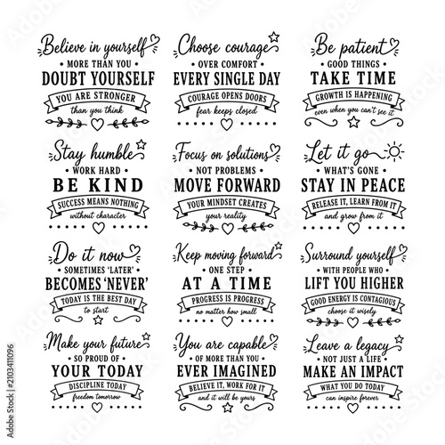 фотографія Inspirational quotes and positive affirmations for motivation and self-improveme