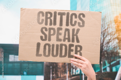 фотографія "Critics Speak Louder" Internal dissent is growing