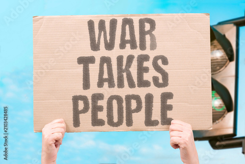 Foto "War Takes People" War always requires human life and effort