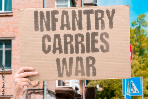 Принти на полотні "Infantry Carries War" Infantry bears the hardest part of conflict