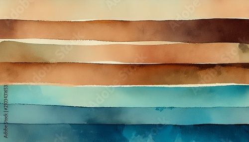 brown and blue watercolor stripes background wallpaper