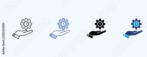 Time Management Multiple Icon Illustration Vector
