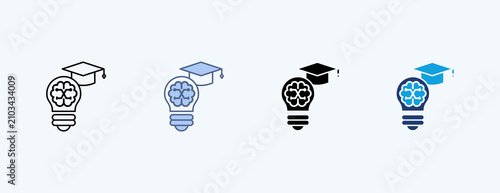 Obraz na płótnie Lifelong Learning Multiple Icon Illustration Vector