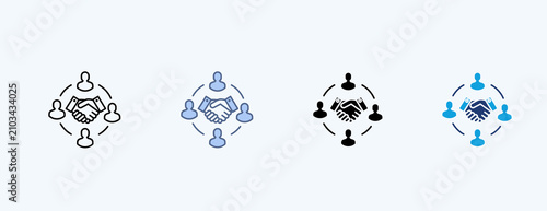 Collaboration Multiple Icon Illustration Vector