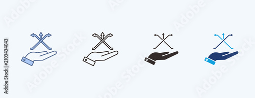 Bild auf Leinwand Flexibility Multiple Icon Illustration Vector