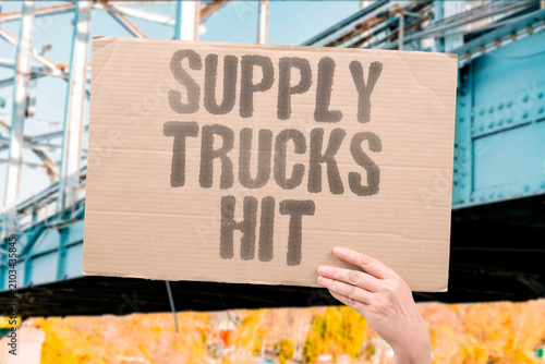Canvastavla "Supply Trucks Hit" Convoys are attacked