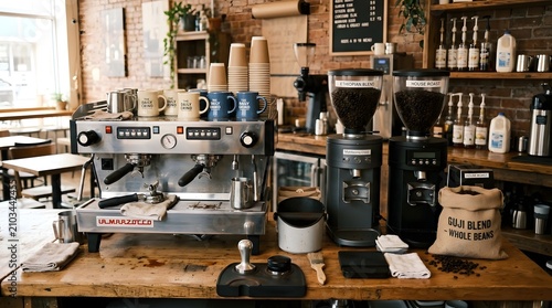Professional Coffee Brewing Station Setup Prepared For A Busy Labor Day Rush