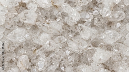 Cluster of quartz crystals a detailed photographic texture with translucent facets crystalline geological geology mineral