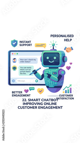 Smart AI Chatbot Assistant for Online Customer Support and Engagement