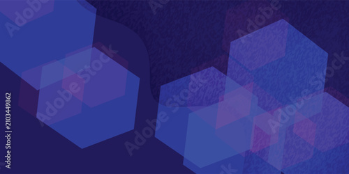 Bild auf Leinwand Abstract hexagonal background with a combination of grunge waves.