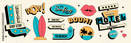 Photography Retro sticker set