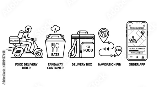 Food delivery rider on scooter.