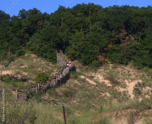 Obraz na plátne Indiana Dunes Succession Trail Diana of the Dunes Challenge National Park