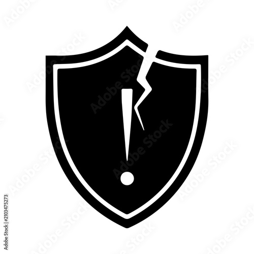 Broken Shield Alert Icon
