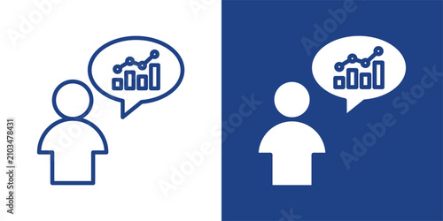 Tableau sur toile Expectation Line And Solid Icon Collection