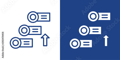 Tableau sur toile Priority Line And Solid Icon Collection