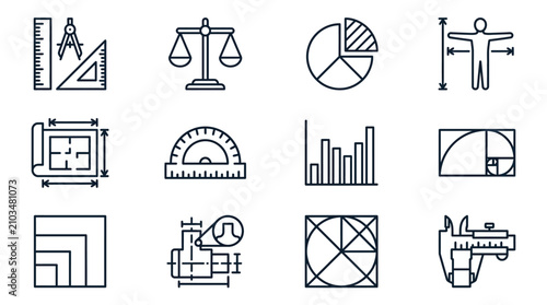 Foto Architecture and engineering technical icons