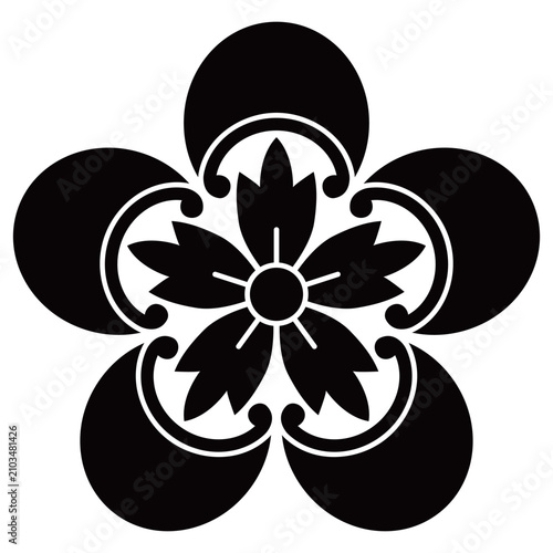 家紋です。瘦せ五瓜に鬼唐花といいます